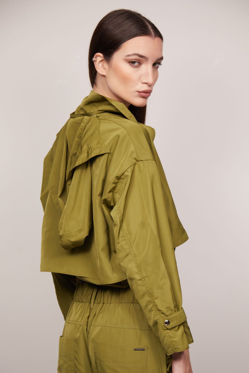 Jaqueta Tecido Tecnológico Verde Fabiana