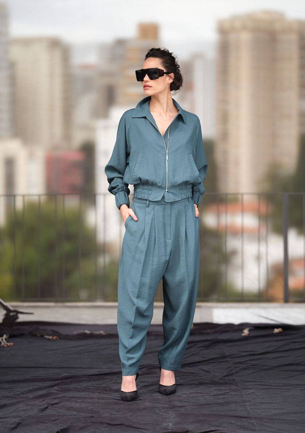 Calça Reta Gabardine Aisha