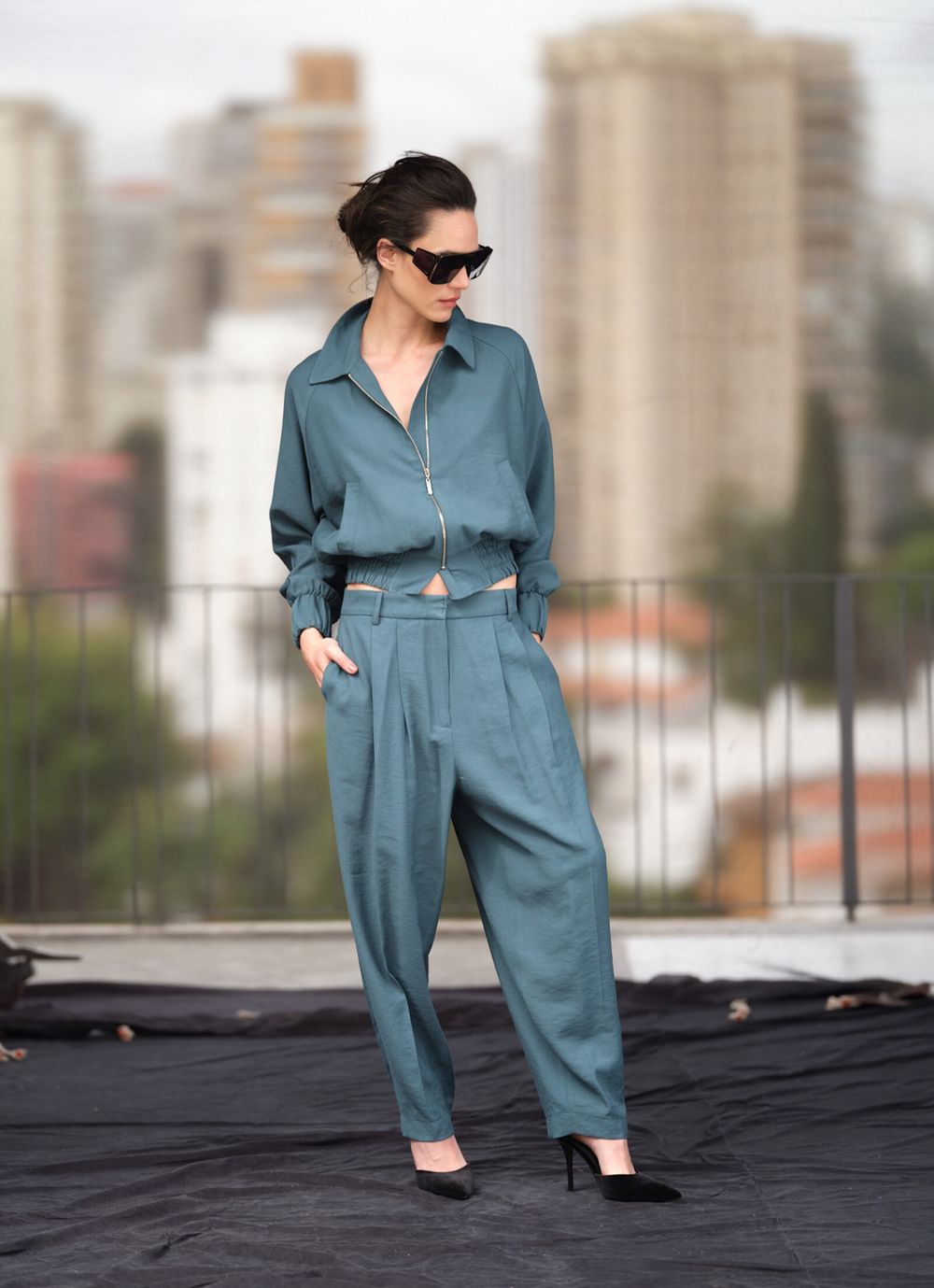 Calça Reta Gabardine Aisha
