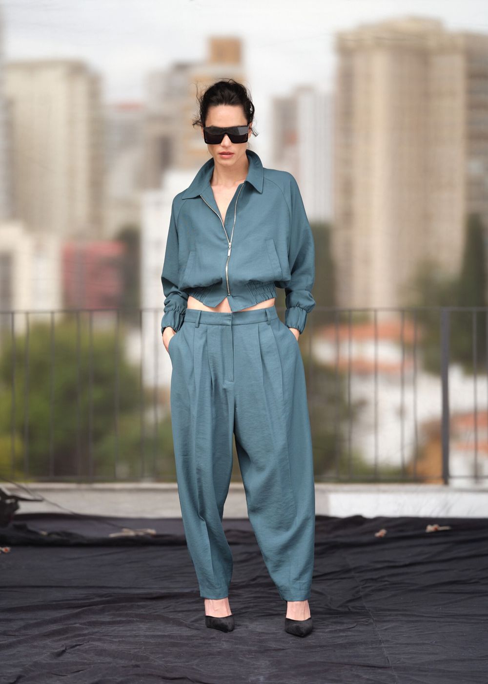Calça Reta Gabardine Aisha