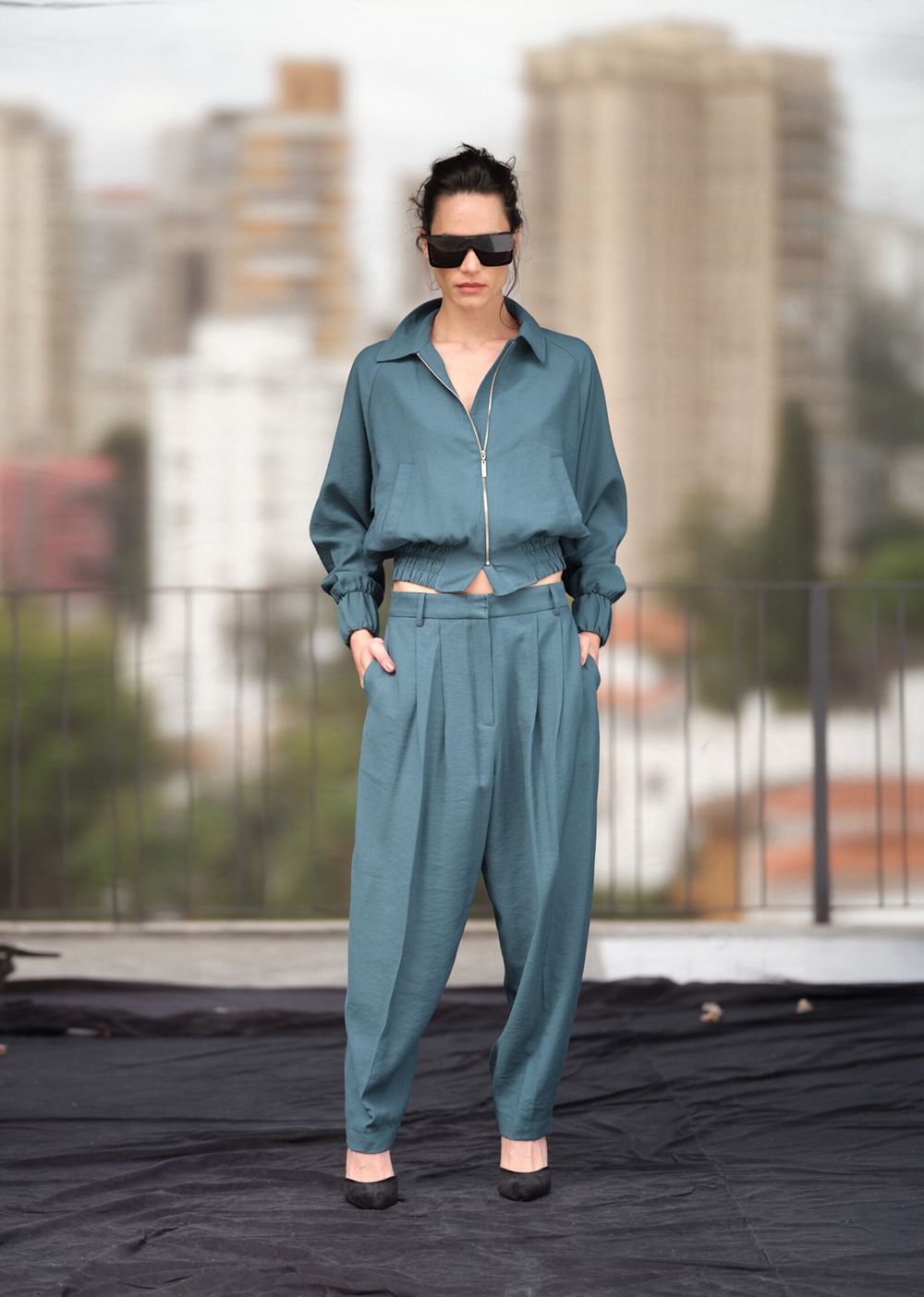 Calça Reta Gabardine Aisha