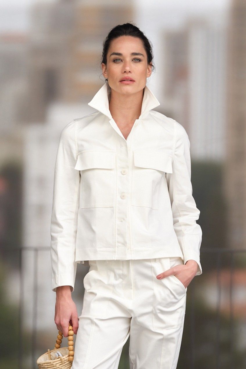 Jaqueta Sarja Off White Malu