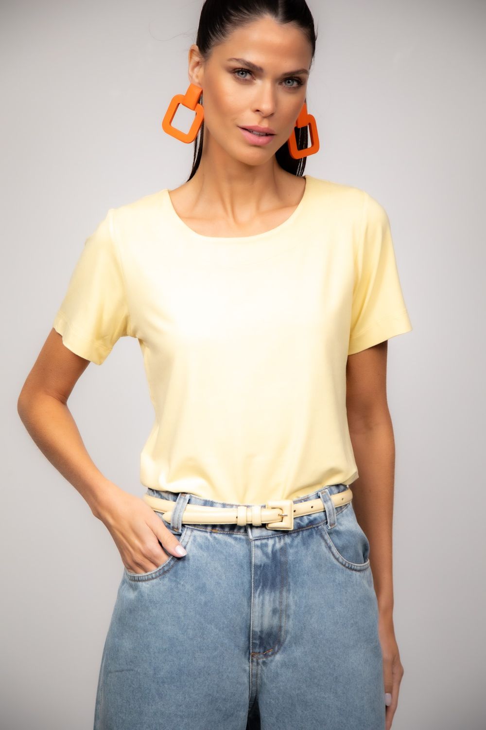 Blusa Malha Amarelo Suzi