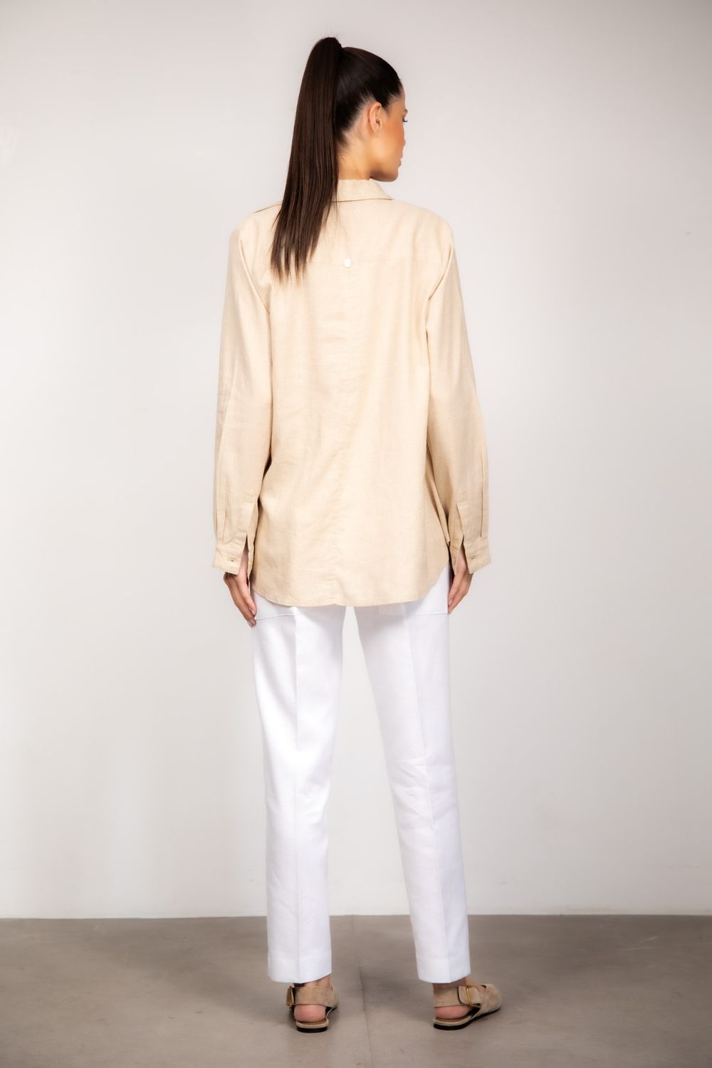 Camisa  Viscolinho  Natural Julia
