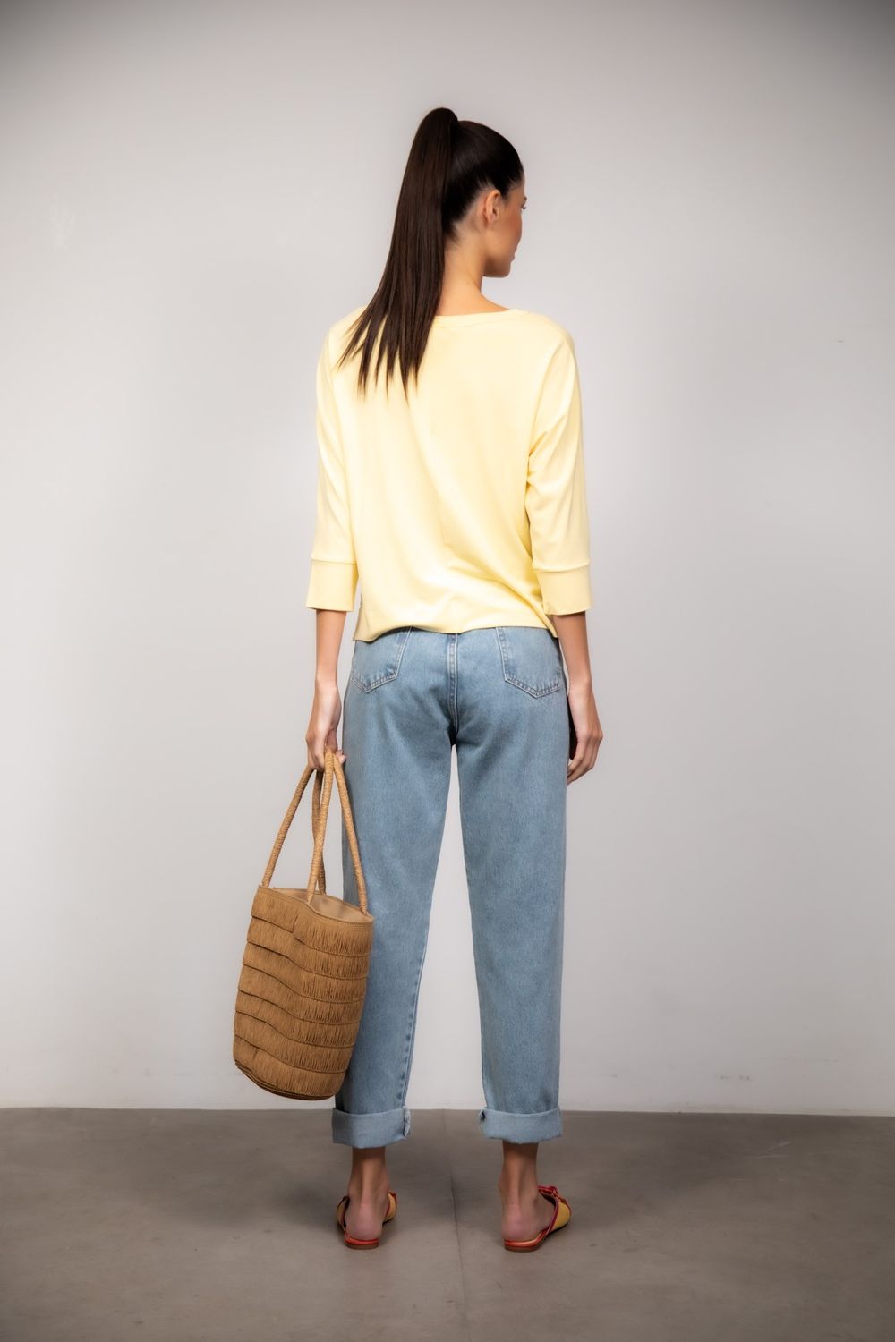 Blusa em Malha Amarela Flavia
