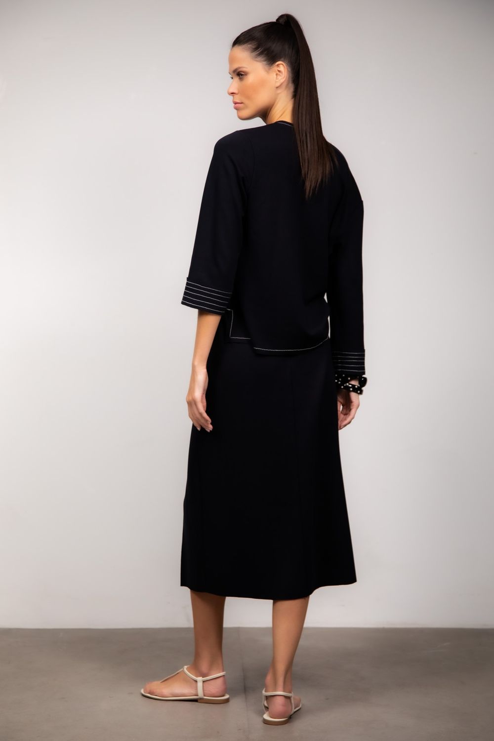 Conjunto de Saia Malha Preto Beatrice