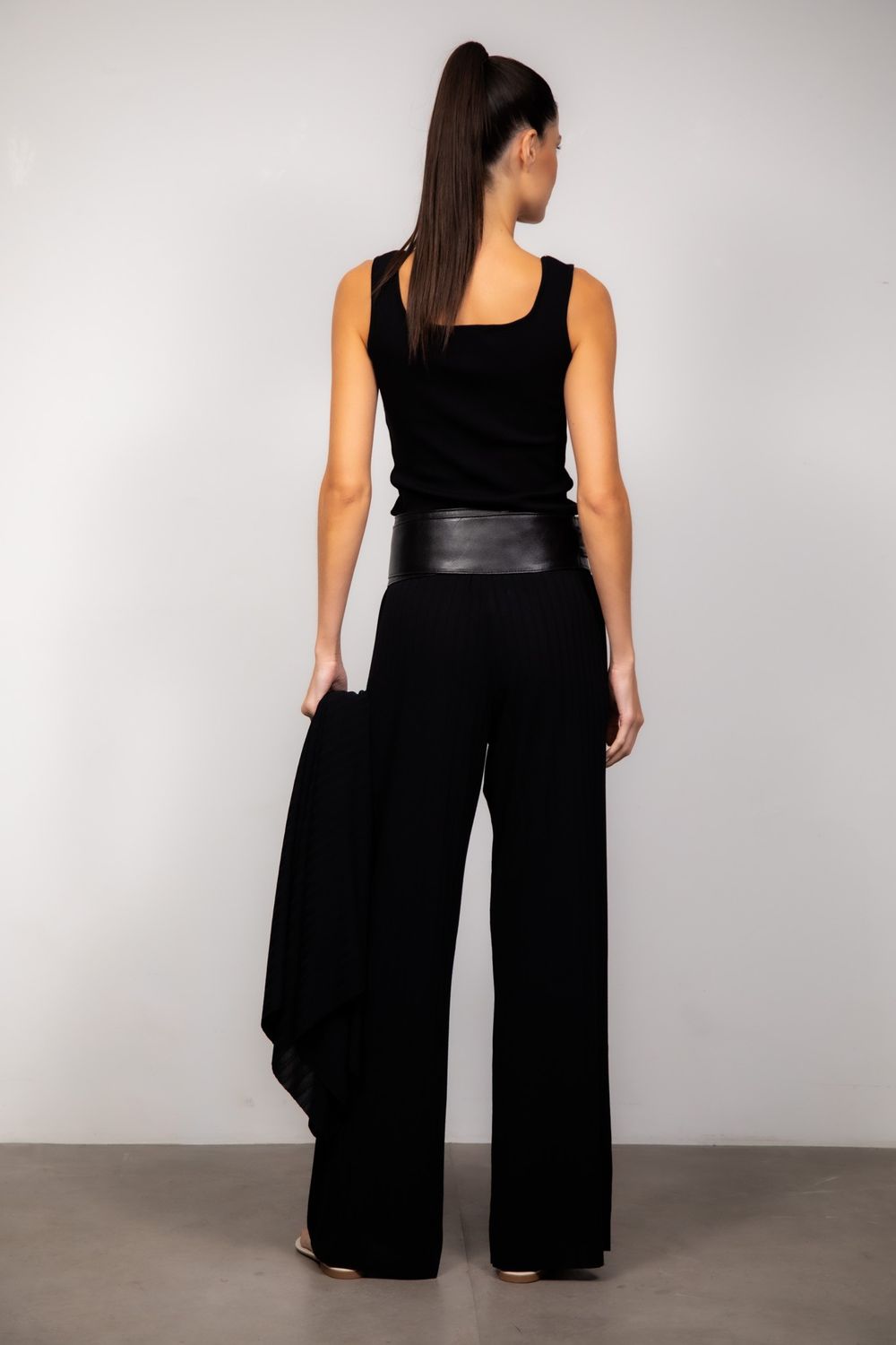 Faixa Couro Preto Isadora