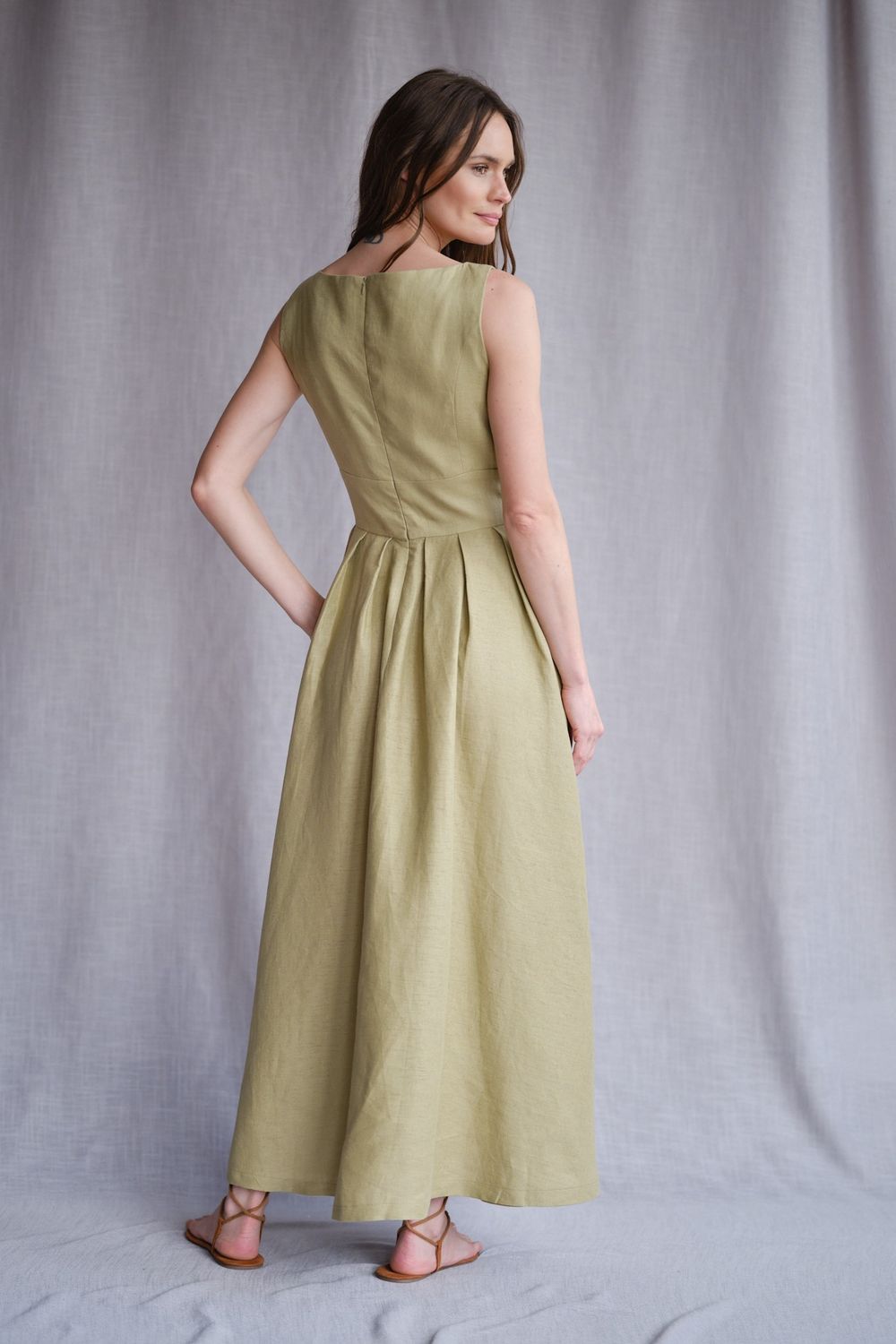 Vestido Longo Linho Cana Sofia CB