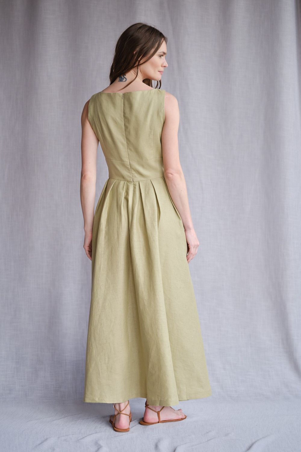 Vestido Longo Linho Cana Sofia CB