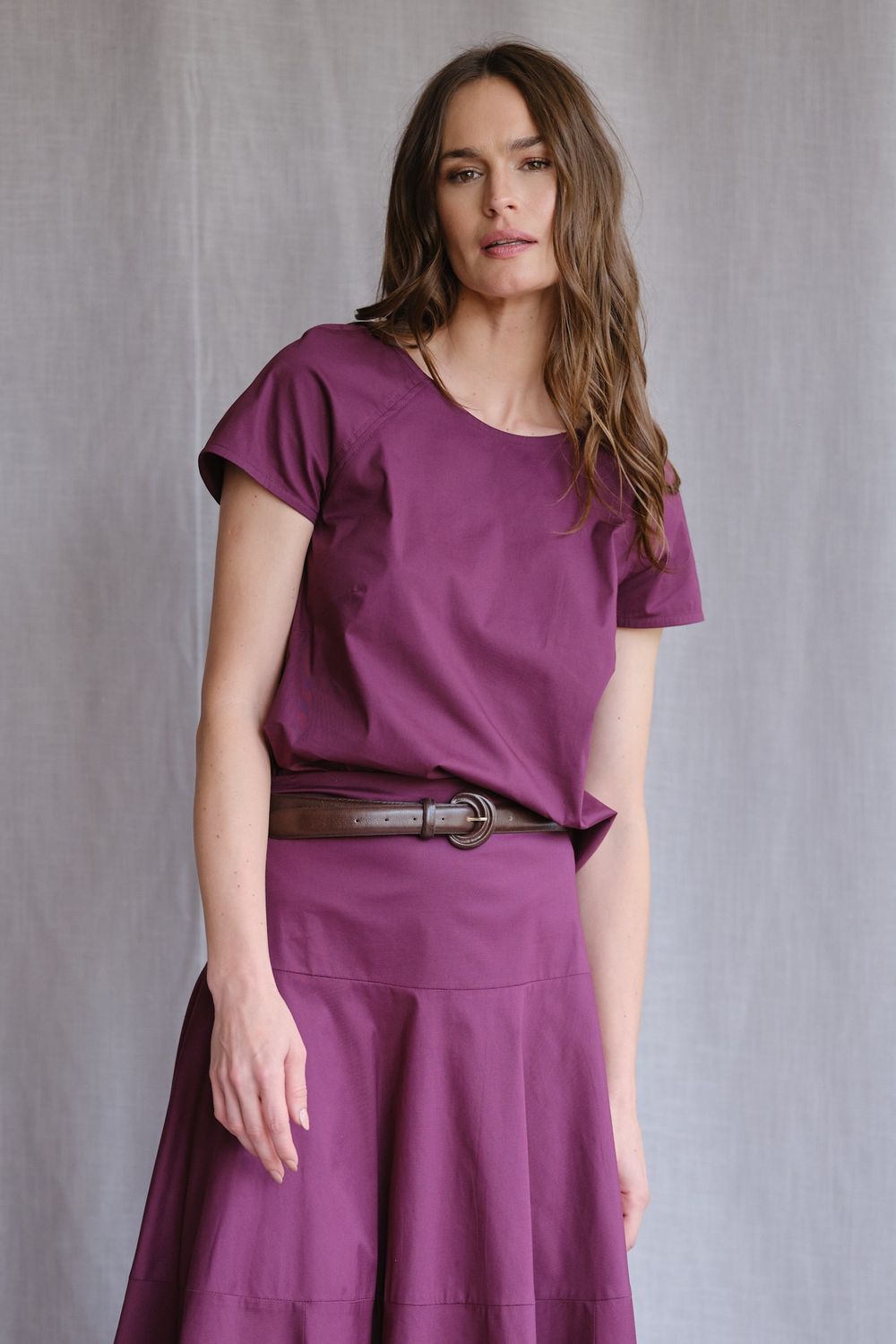 Blusa em Tricoline Figo Violeta CB