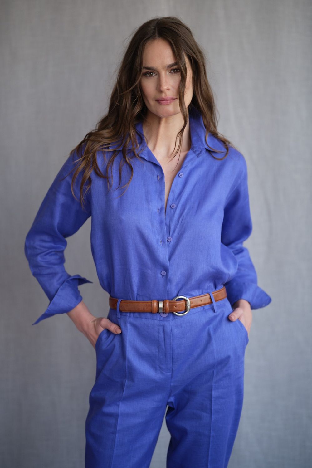 Camisa Linho Violeta Vanessa CB