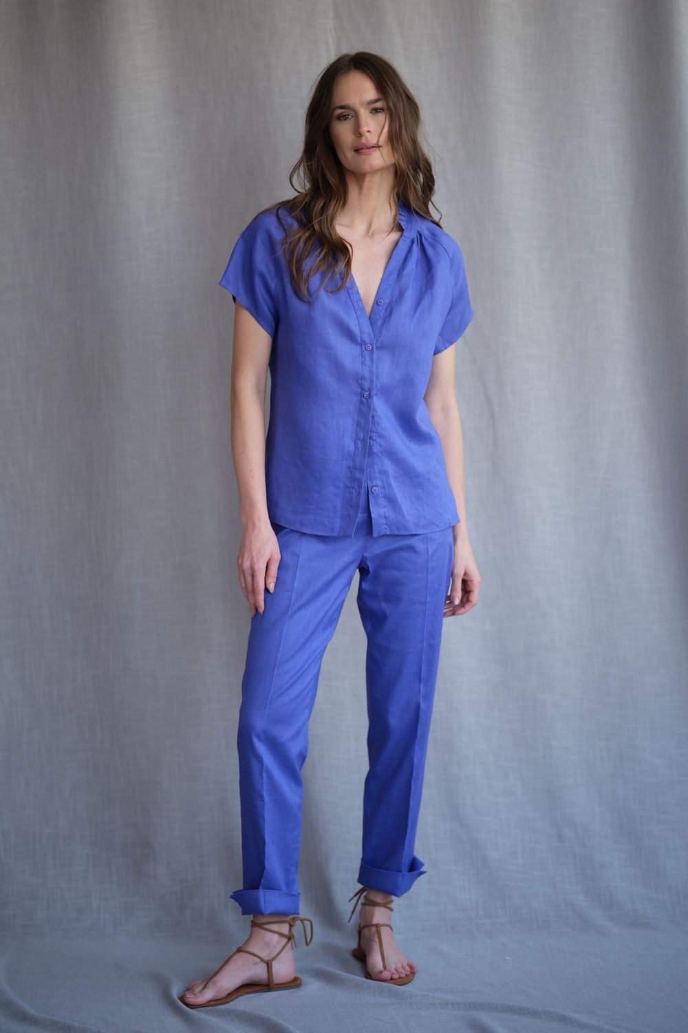 Blusa Linho Violeta Sofia CB