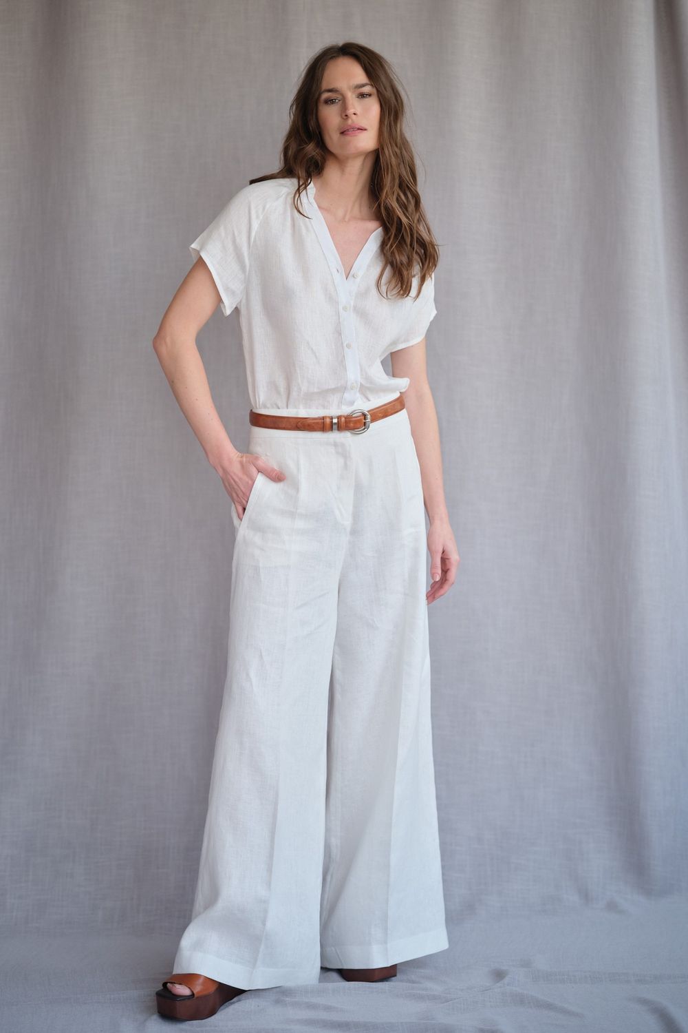Blusa Linho Off White Sofia CB