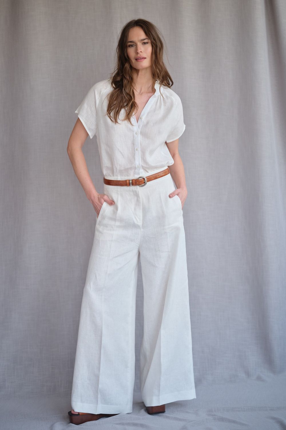 Blusa Linho Off White Sofia CB