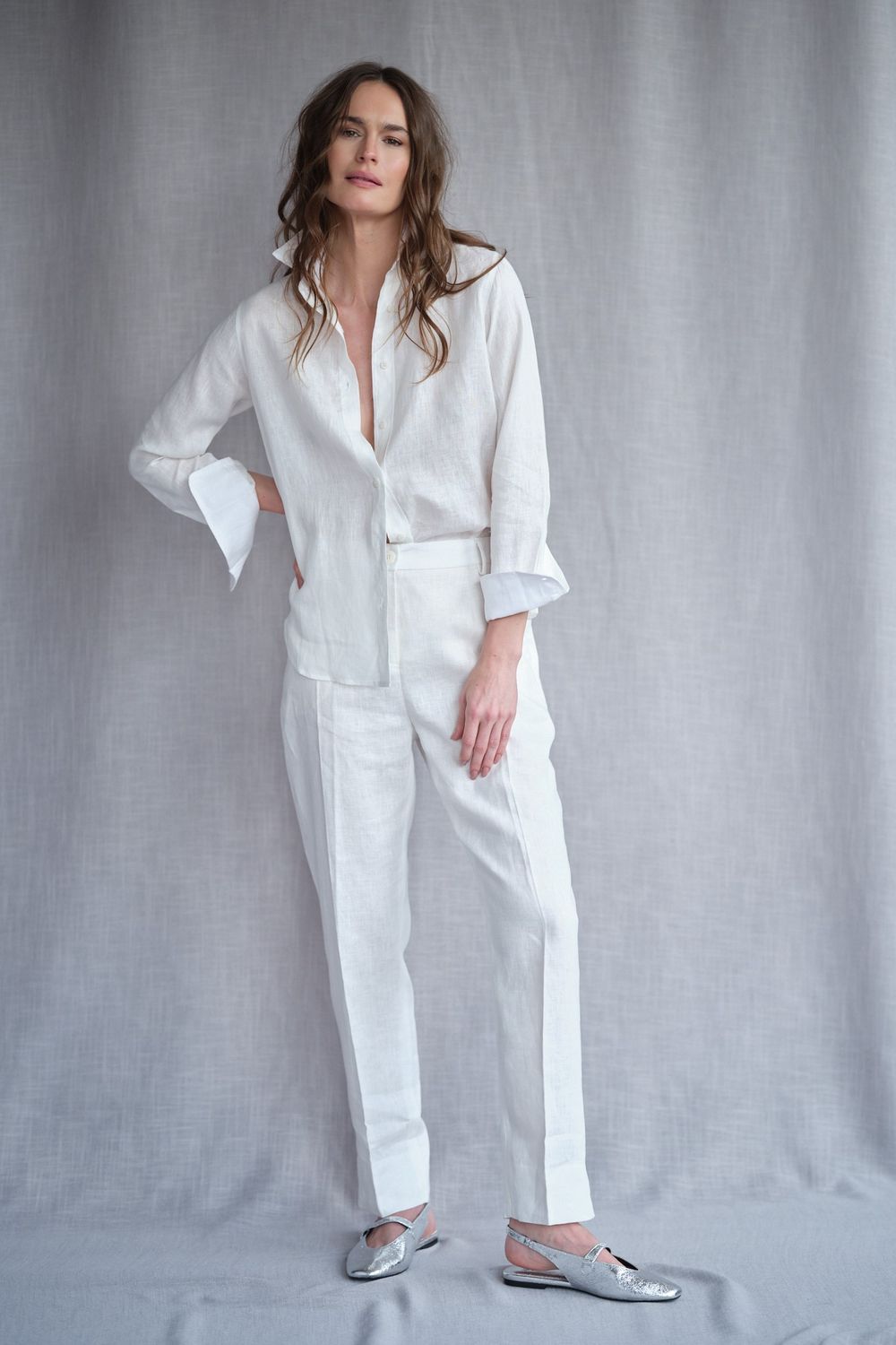 Camisa Linho Off White Valentina CB