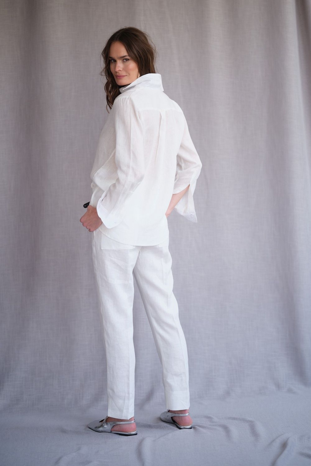 Camisa Linho Off White Valentina CB