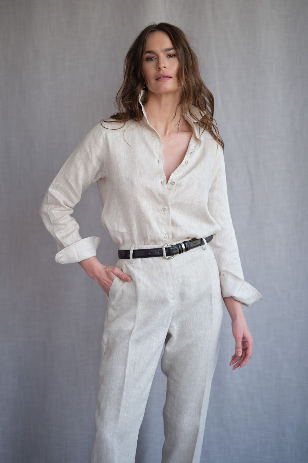 Camisa Linho Natural Valentina CB