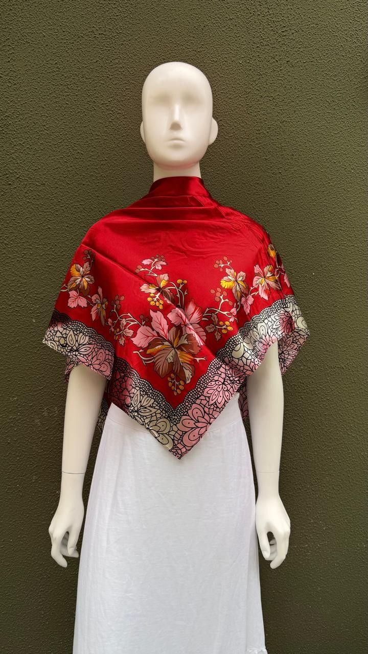 Lenço Estampado Vermelho Valerie