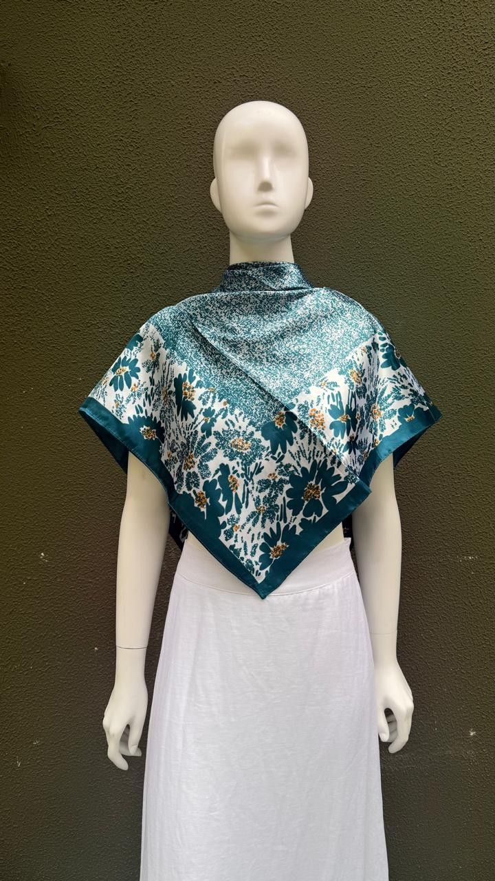 Lenço Estampado Verde Ligia