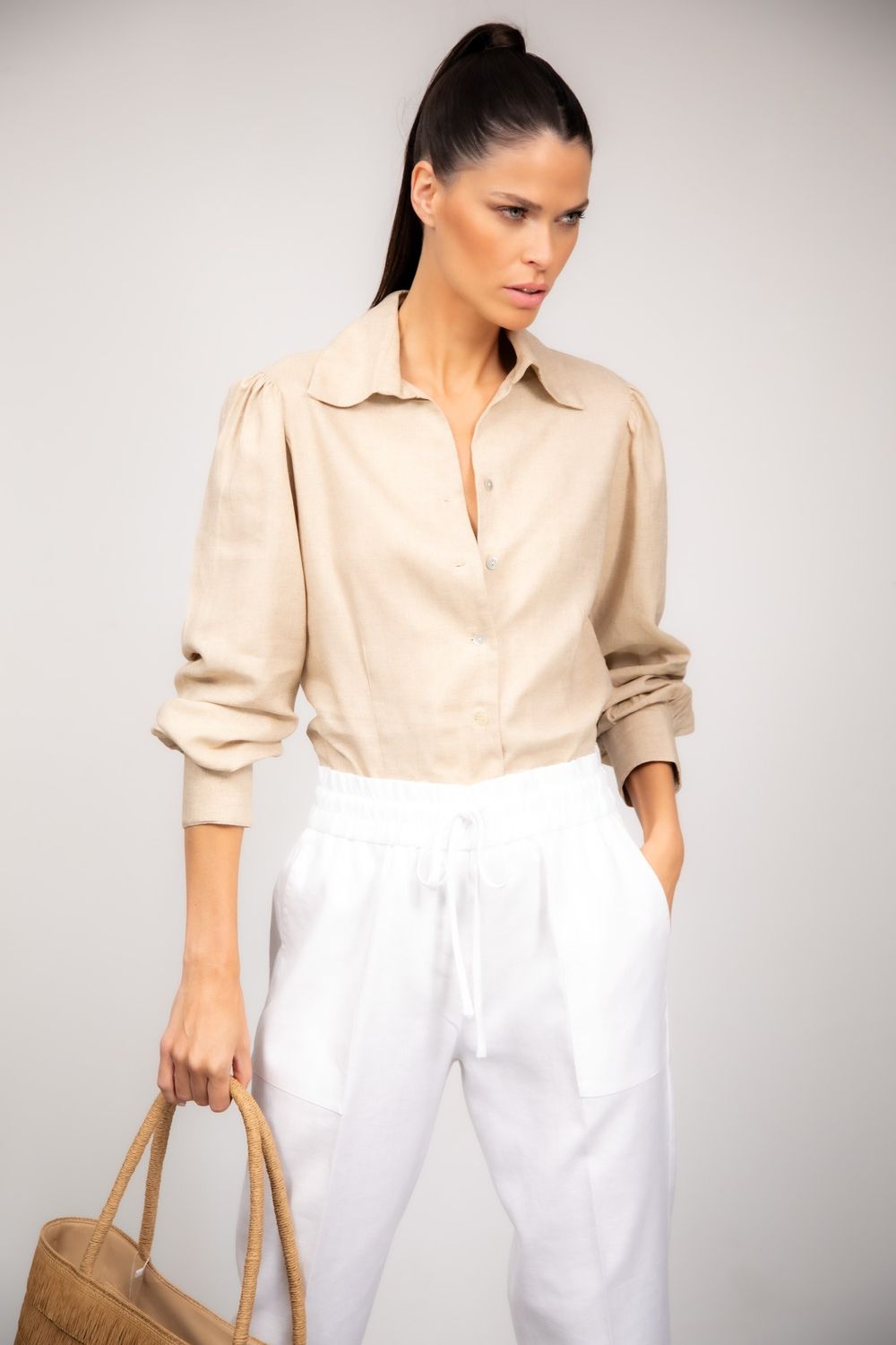 Camisa Linho Natural Zoe