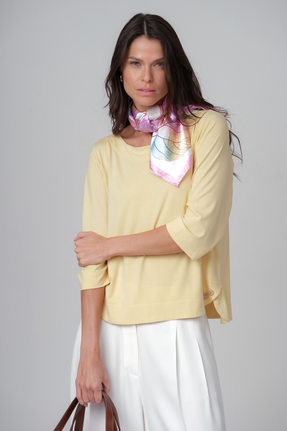Blusa em Malha Amarelo Odete