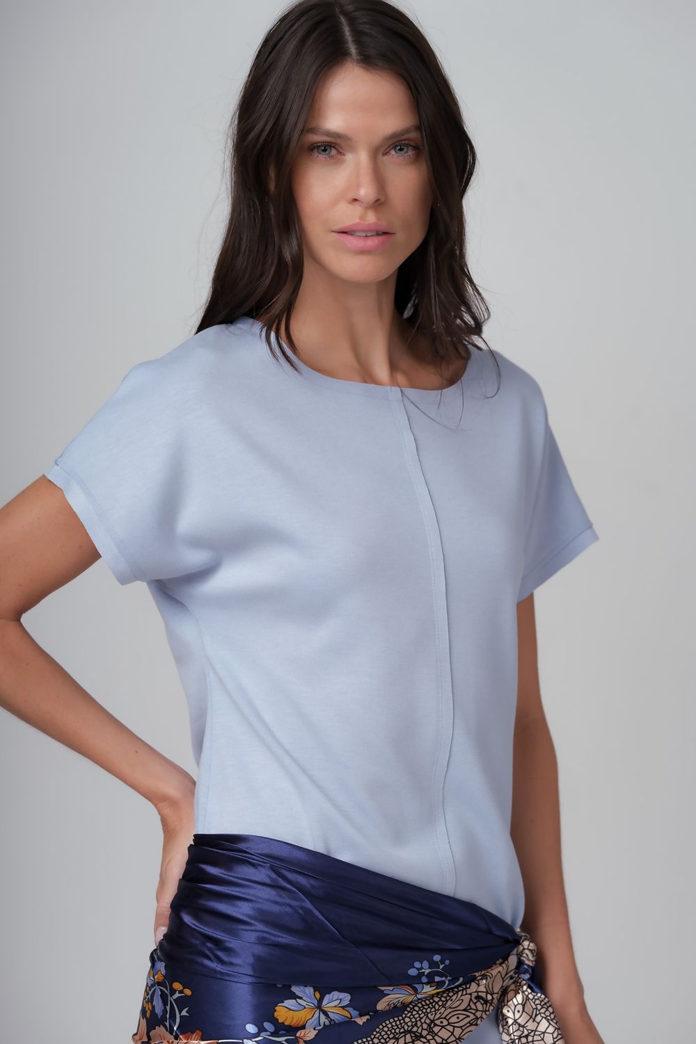Vestido Malha Azul Camila