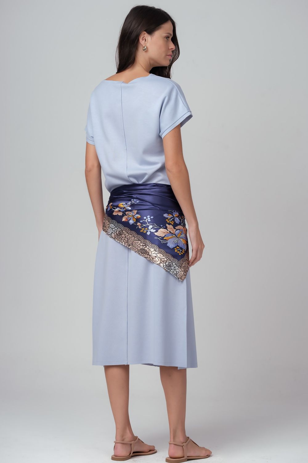 Vestido Malha Azul Camila