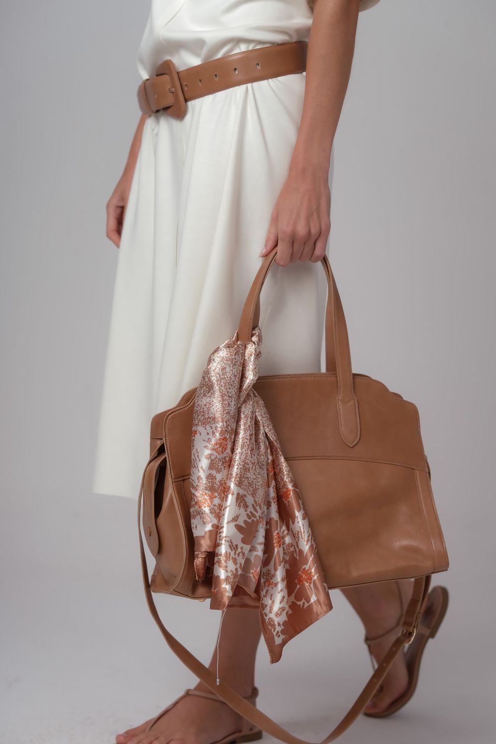 Lenço Estampado Camel Ligia
