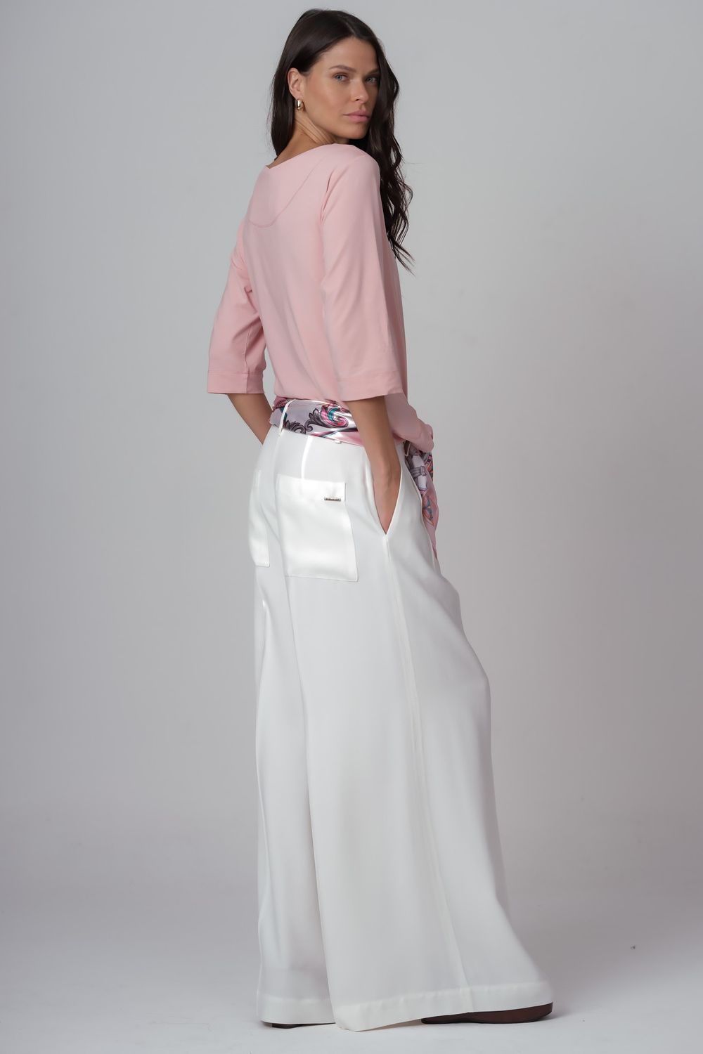 Lenço Estampado Rosa Vivien