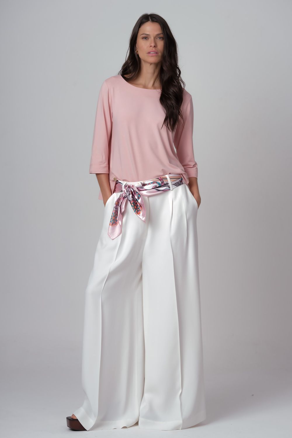 Lenço Estampado Rosa Vivien