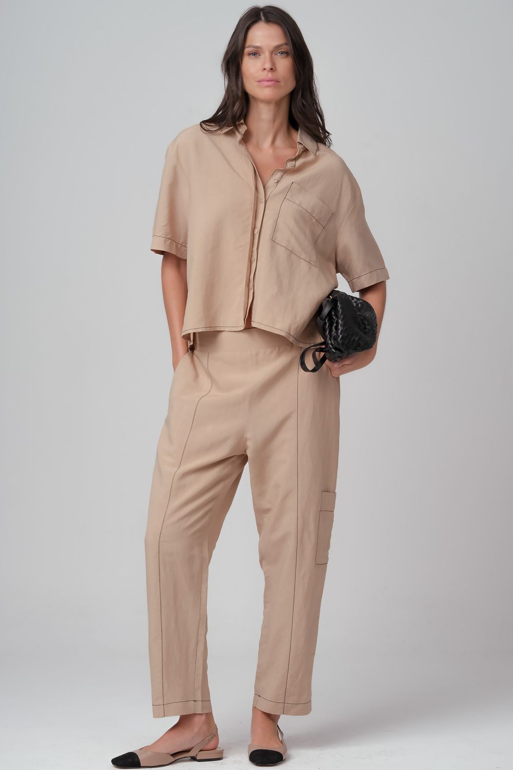 Conjunto em Linho Bege Laura