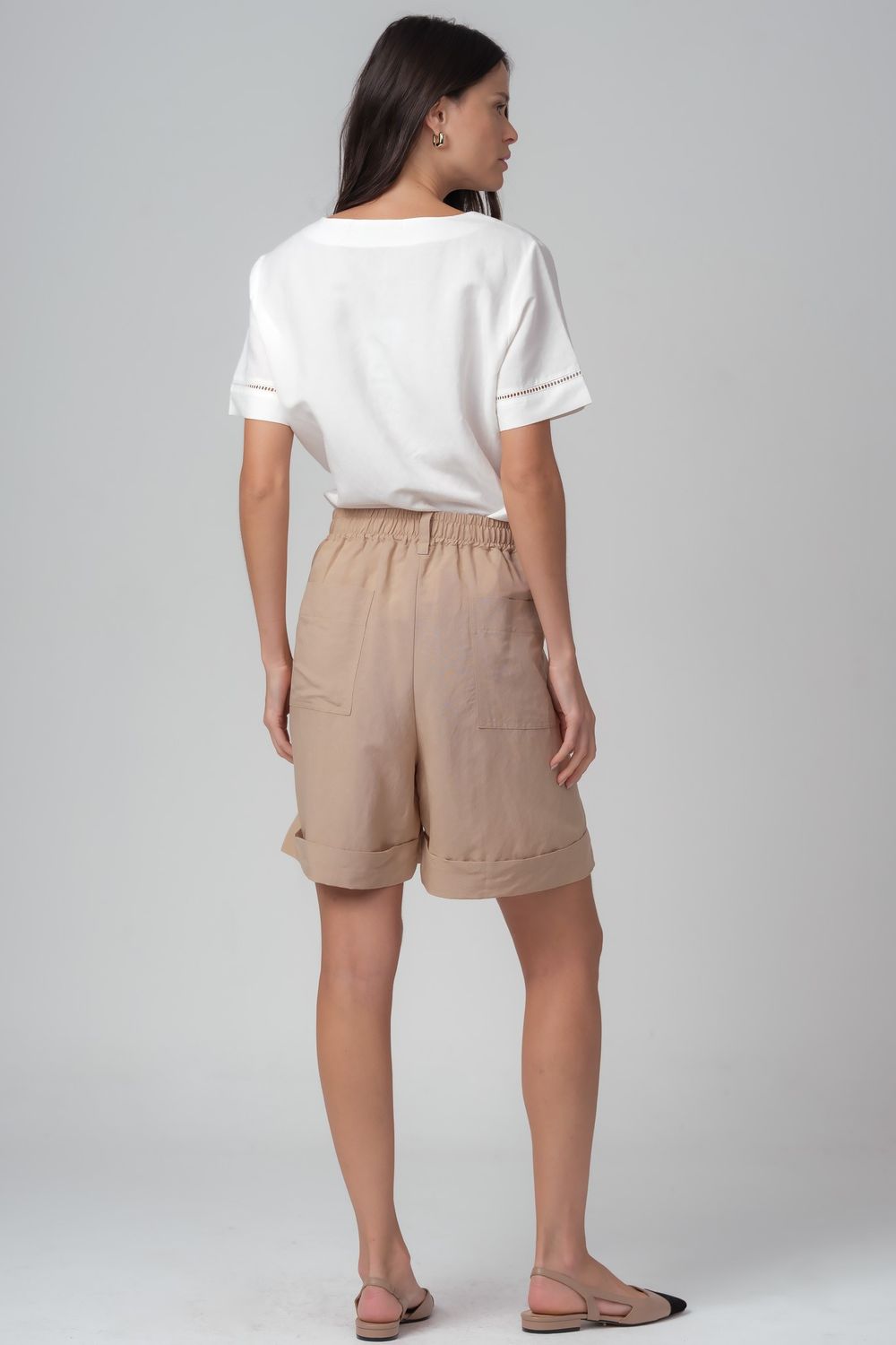 Shorts Linho Caqui Ivana
