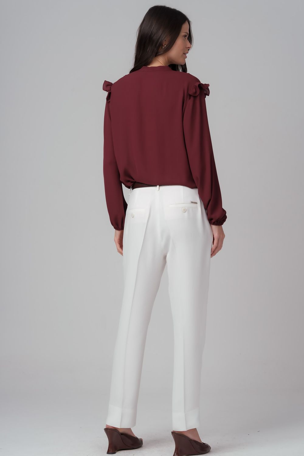 Blusa Crepe Vinho Angel