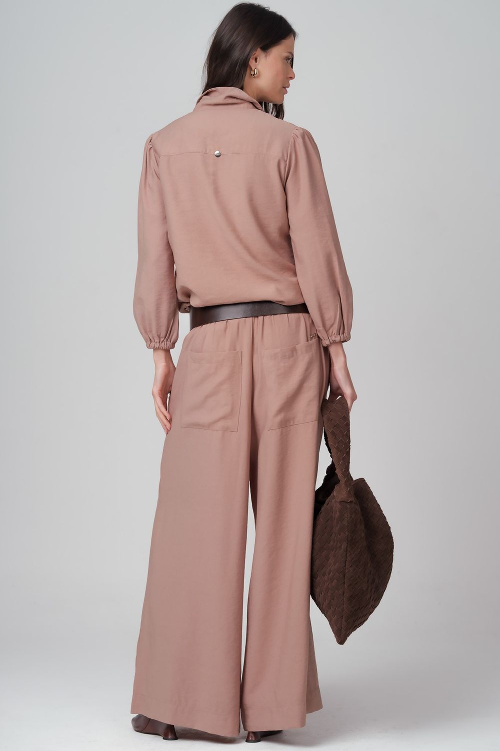 Calça Viscolinho Camel Juliana