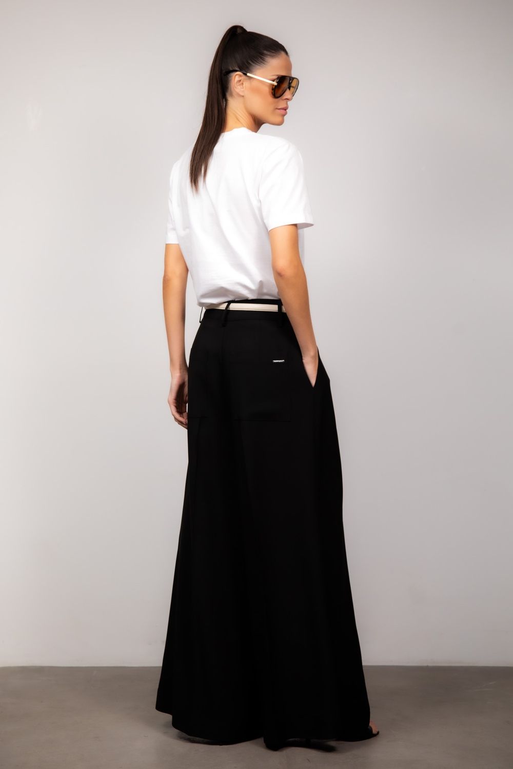 Calça Pantalona Preta Leia