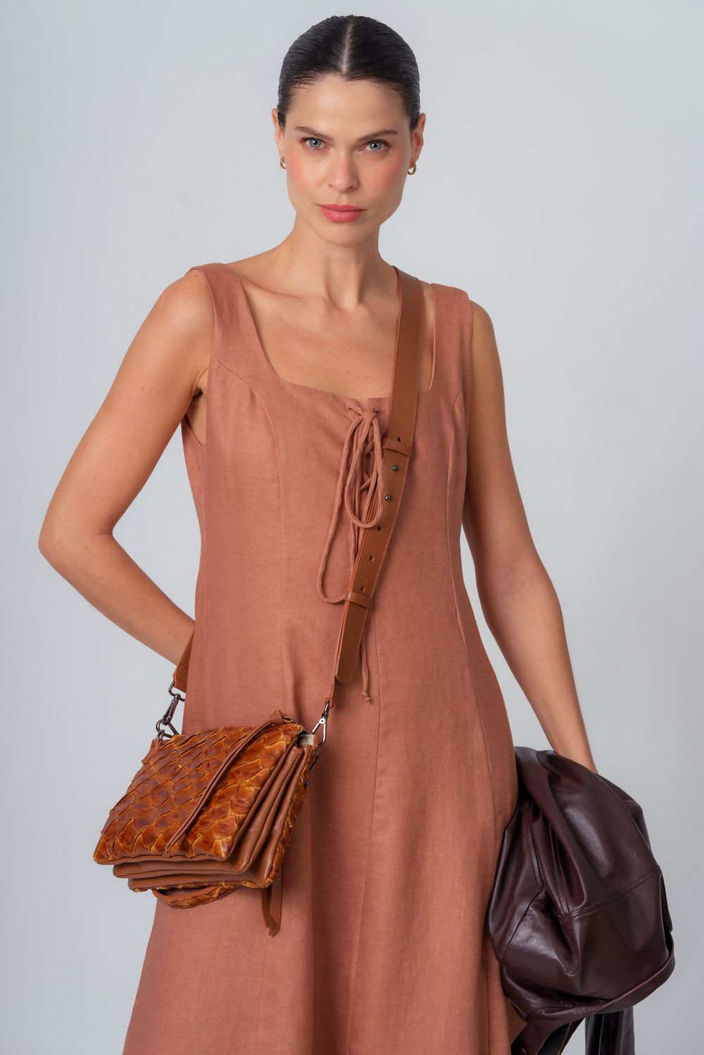Bolsa Pirarucu Camel Valentina