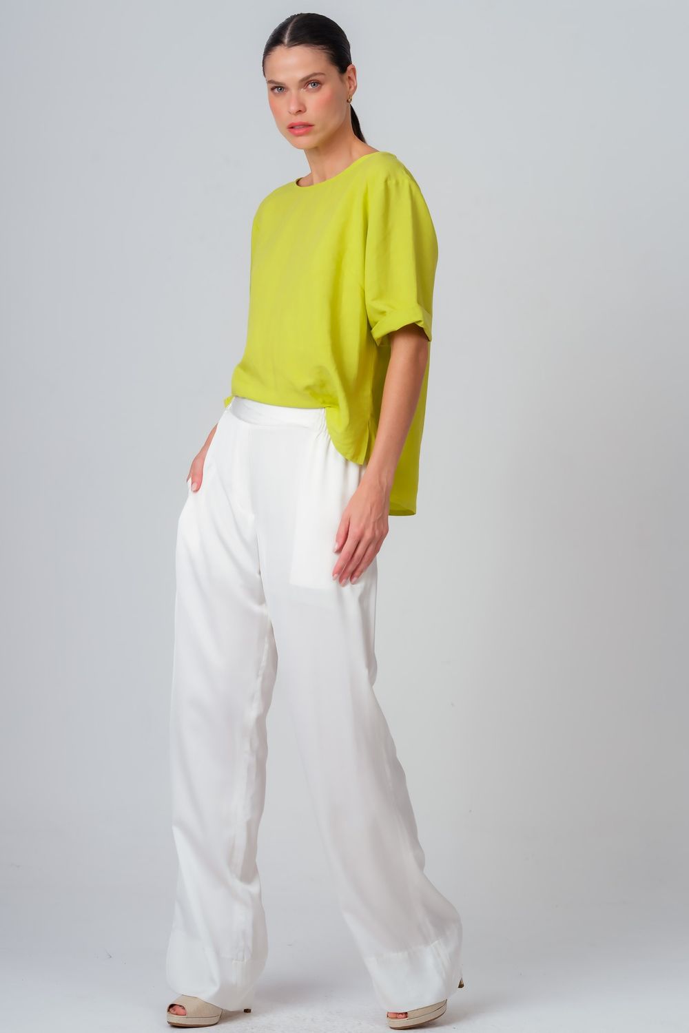 Blusa Linho Lime Catarine