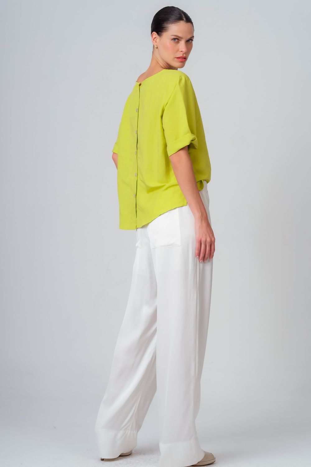 Blusa Linho Lime Catarine