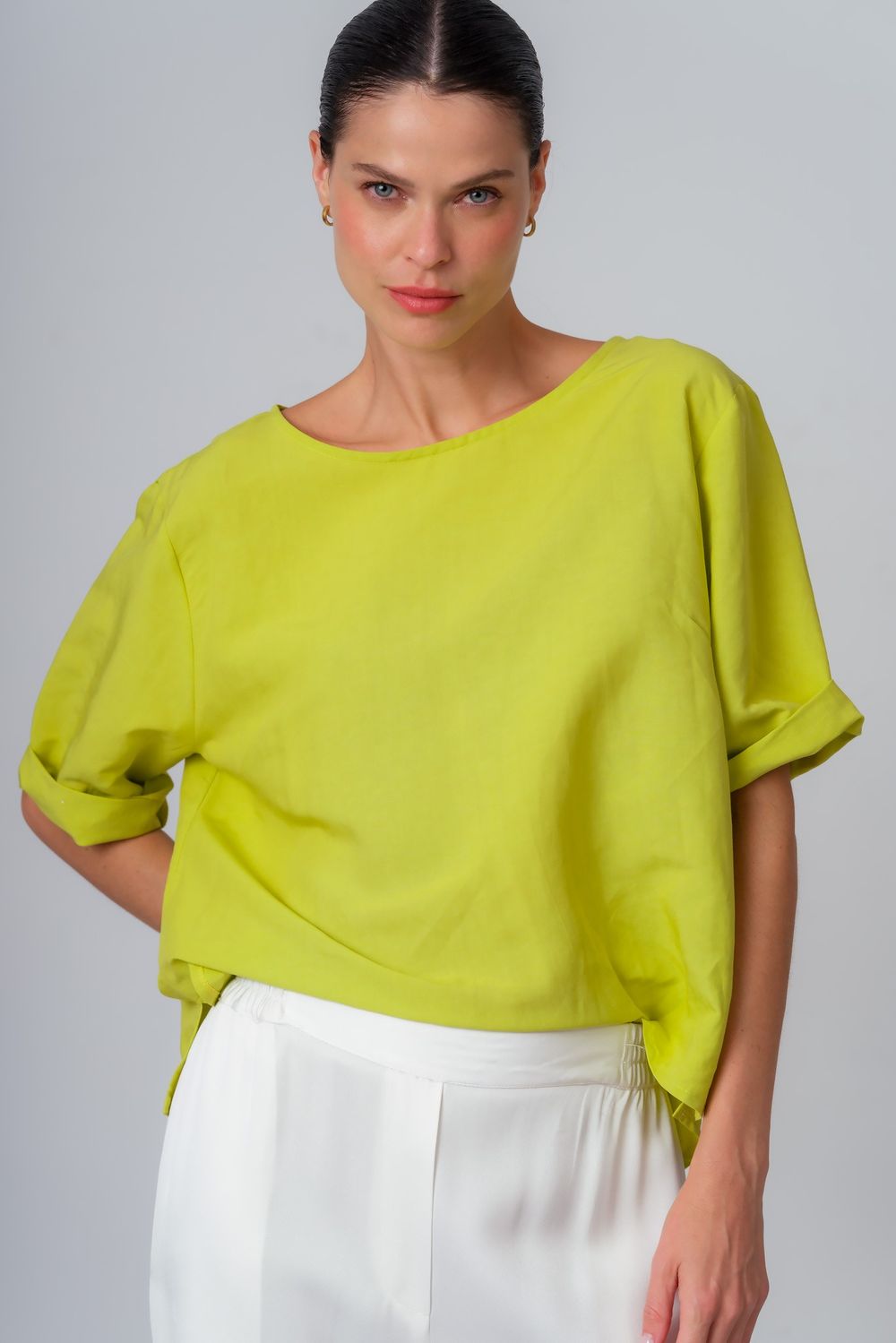 Blusa Linho Lime Catarine