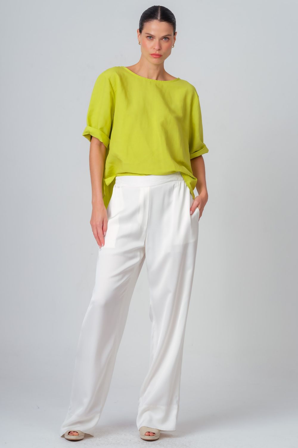 Blusa Linho Lime Catarine