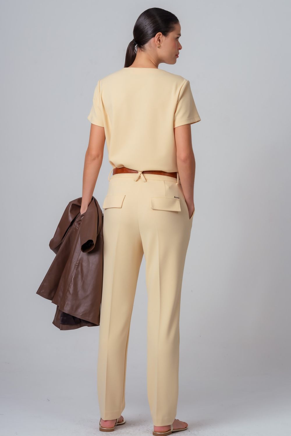 Calça Malha Amarelo Livia