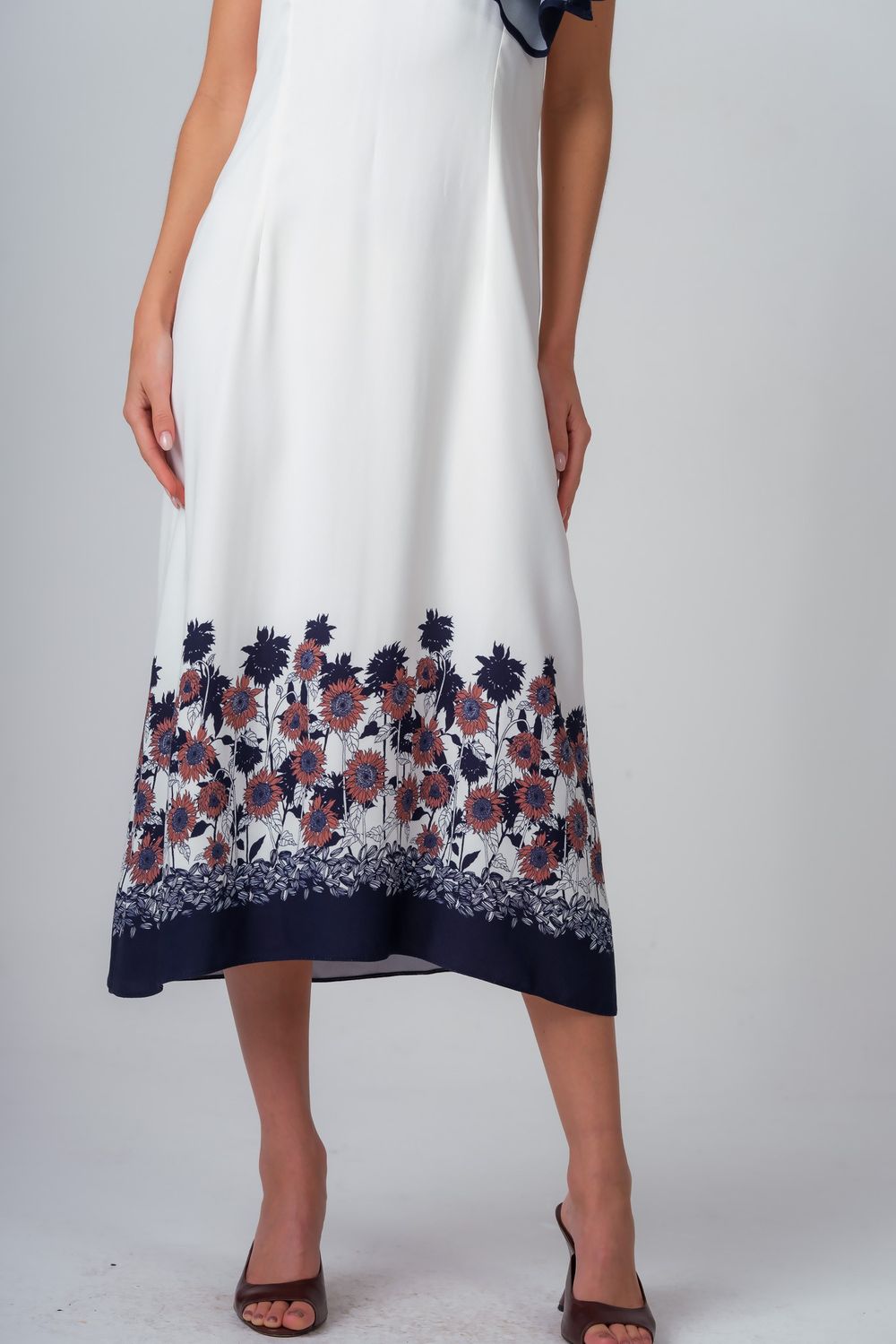 Vestido Viscose Estampa Girassóis Sara