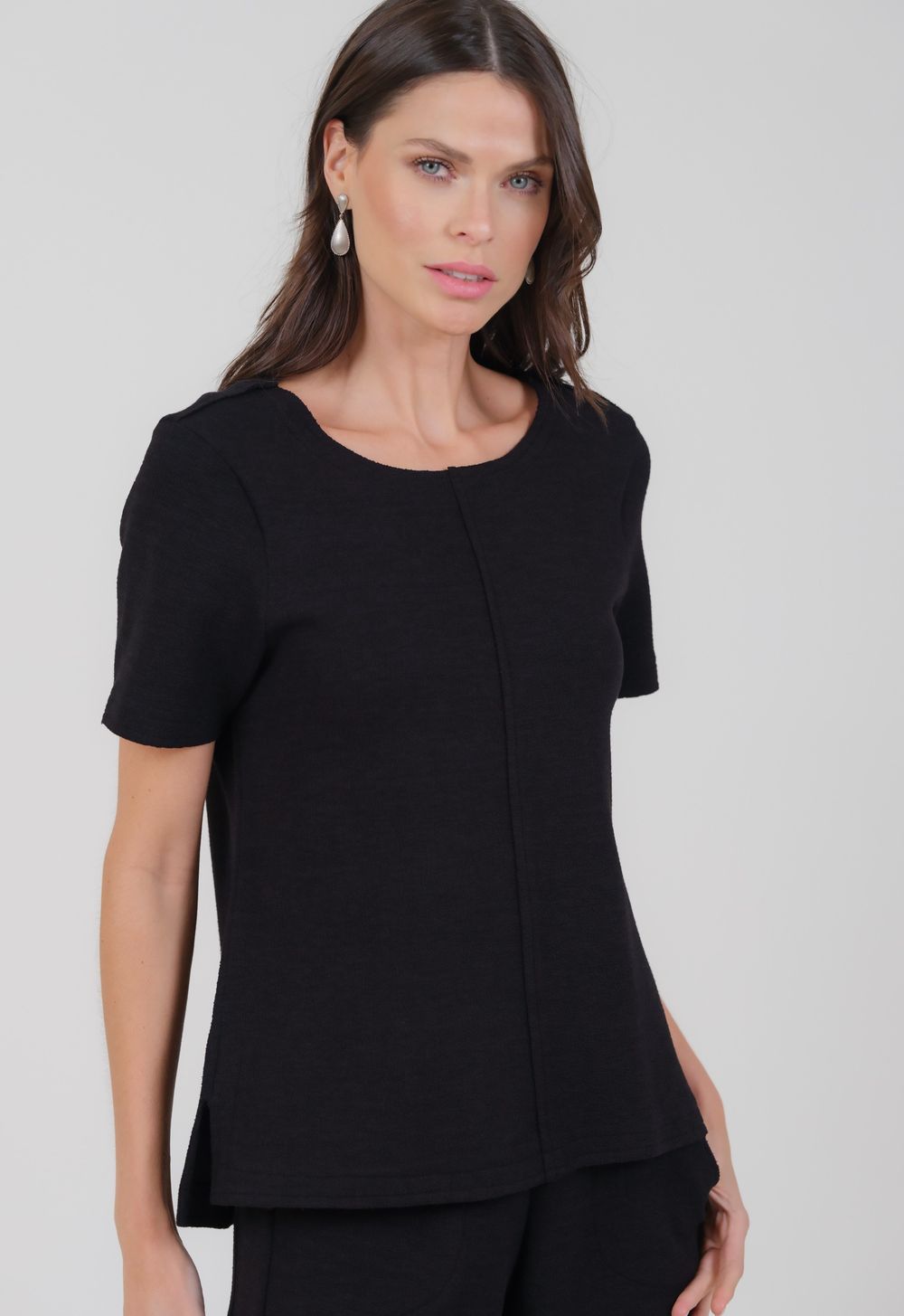 Camiseta Boucle Preto Marisa