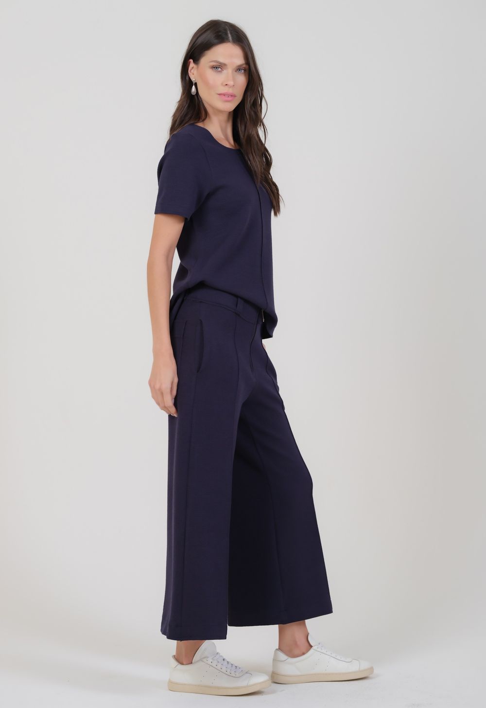 Camiseta Boucle Marinho Marisa