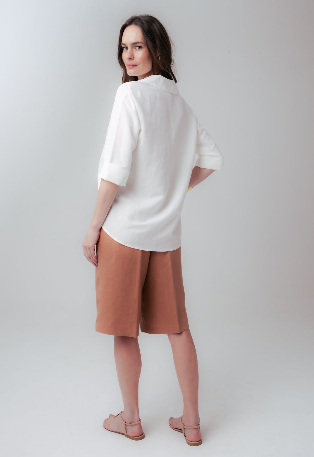 Blusa Linho Off White Marilia