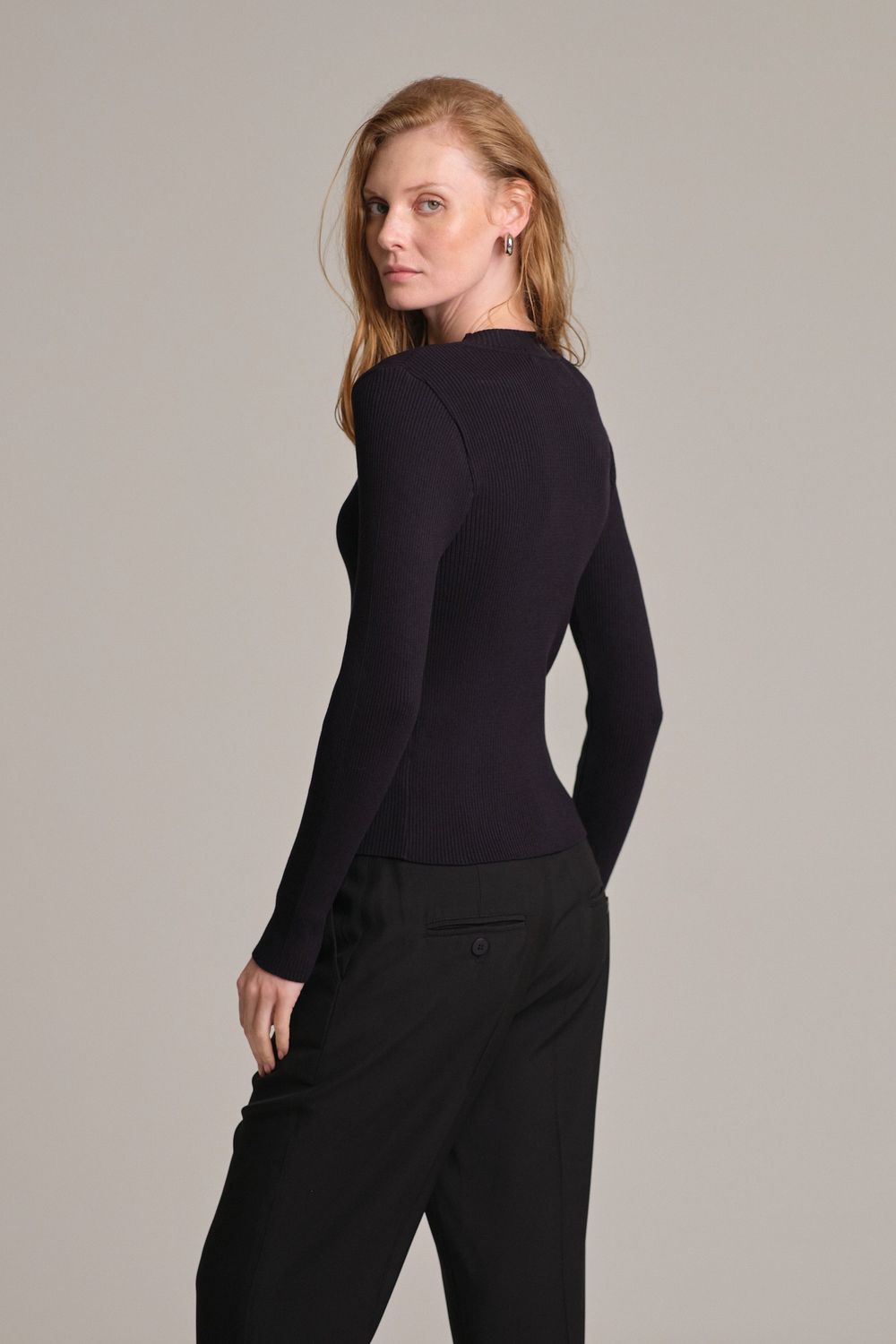 Cardigan Com Botões Preto Lisa