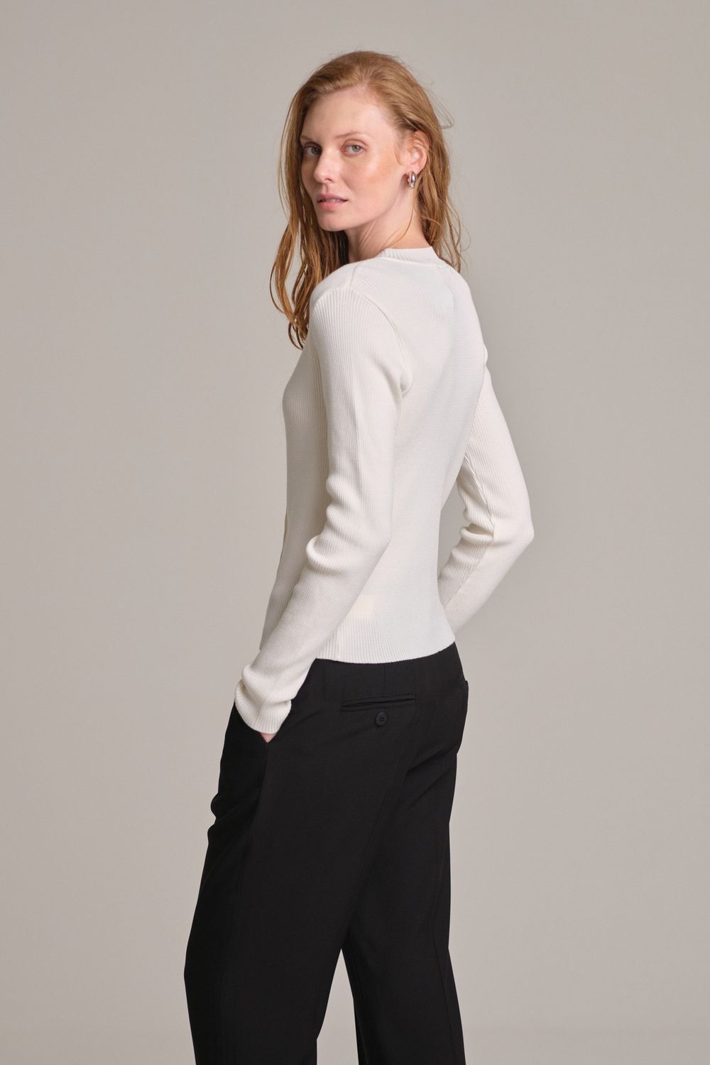 Cardigan Com Botões Off White Lisa