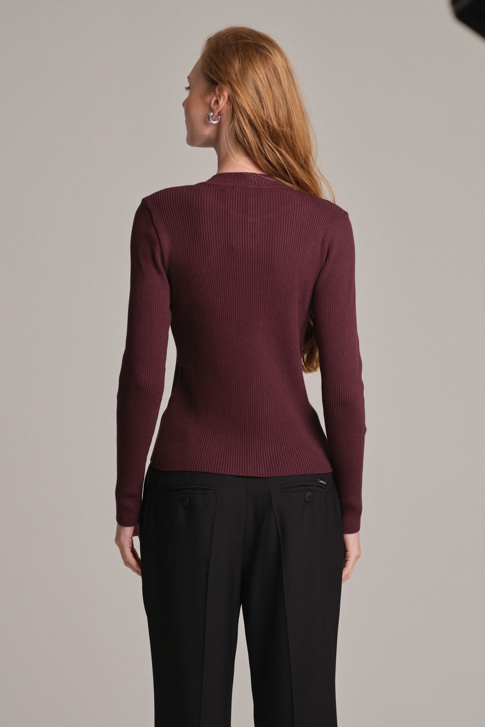 Cardigan Com Botões Vinho Lisa