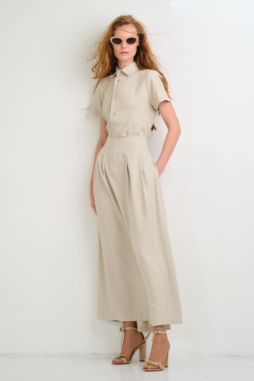 Camisa Viscolinho Areia Juliana