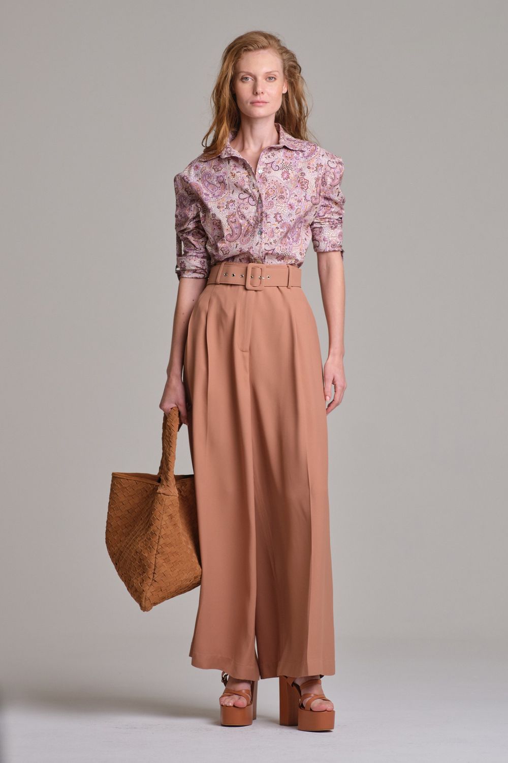 Calça Crepe Camel Helena